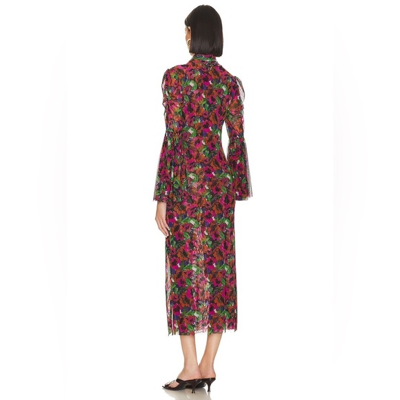 New! Misa Los Angeles Elektra Dress in Jewel Tone Flora MISA 🌺 Large NWT! - Picture 3 of 13